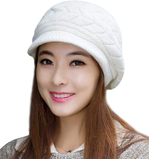 fleece lined winter beanie hat